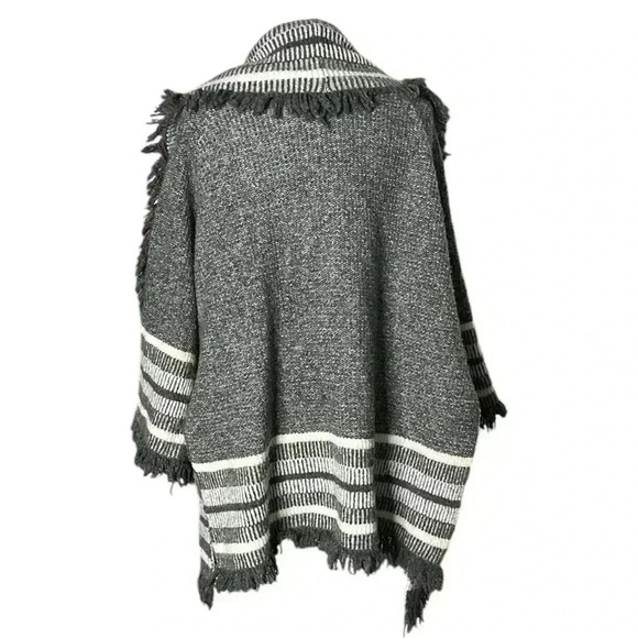 Anthropologie Saturday Sunday Knit Open Front Fringe Cardigan Size OSFM - Picture 4 of 10